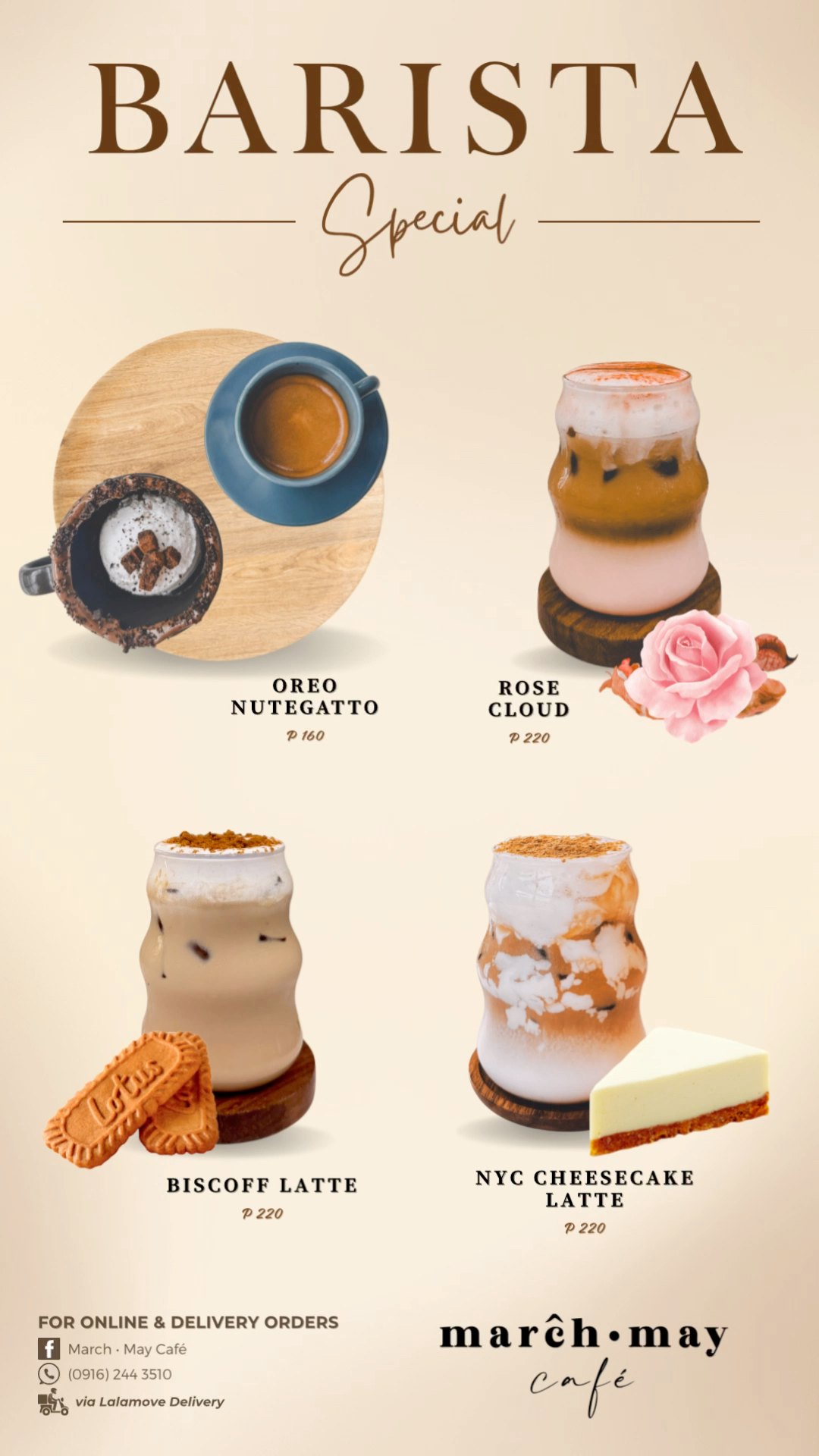 Barista Special drinks at March&bull;May Caf&eacute;